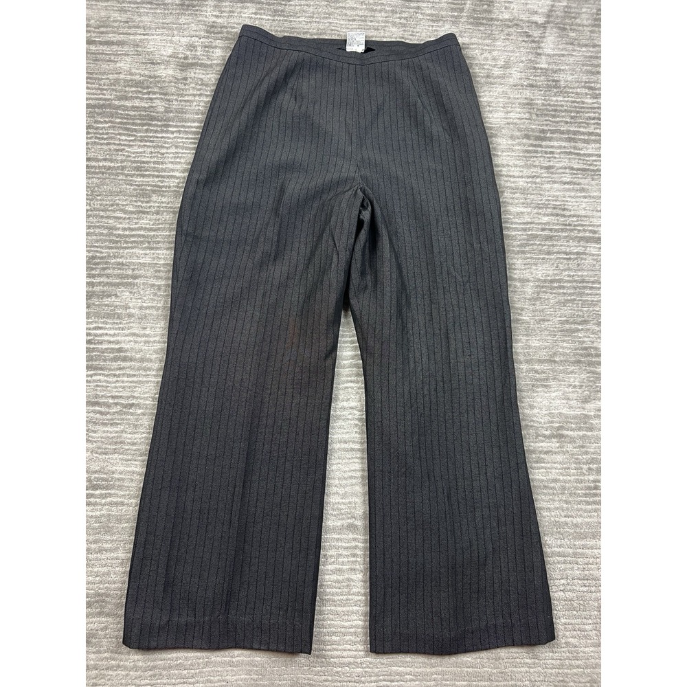 Le Suit Pants Womens Black 14 Lined Side Zip Career Polyester‎ Blend